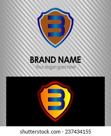 Number three shield blue, 3 icon