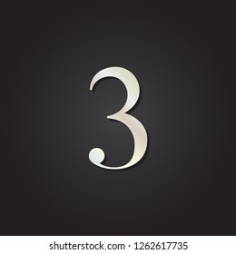 number three silver