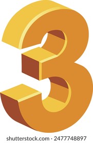 The number three is a symbol of the three-dimensional object