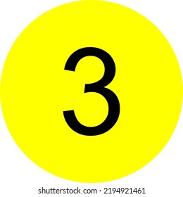 Number Three vector symbol. Decimal number 3.