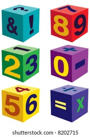 Number toys in cube shape