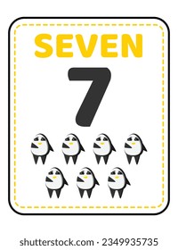 number tracing flashcard. Learning numbers for kids.