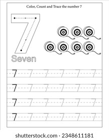 Number Tracing, Math workbook for kids