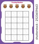 number tracing worksheet for kids