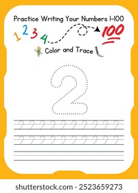 number tracing worksheet for kids