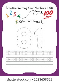 number tracing worksheet for kids