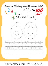 number tracing worksheet for kids
