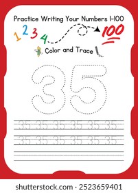 number tracing worksheet for kids