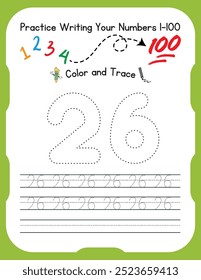 number tracing worksheet for kids