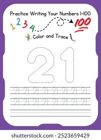 number tracing worksheet for kids