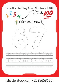 number tracing worksheet for kids