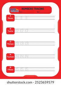 number tracing worksheet for kids