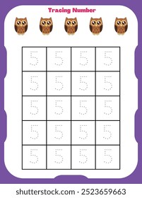 number tracing worksheet for kids