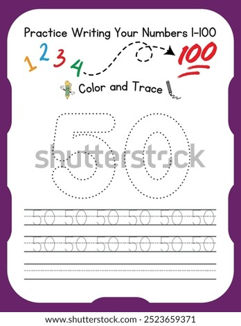 number tracing worksheet for kids