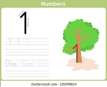 Hoja de cálculo de seguimiento de número: Escribiendo 0-9 