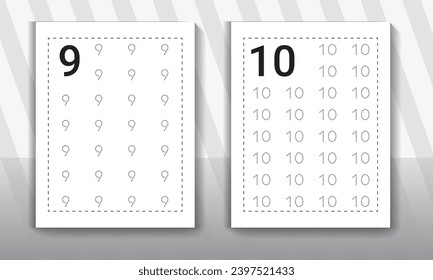 Number tracing worksheets for kids. Kindergarten Counting Worksheet