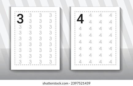 Number tracing worksheets for kids. Kindergarten Counting Worksheet
