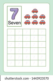 number tracing writing tracing worksheet kindergarten stock vector royalty free 1443923570 shutterstock