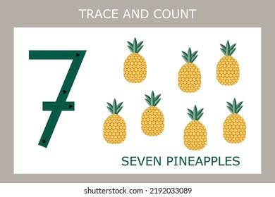  Number training write and count numbers. Exercises handwriting practice
