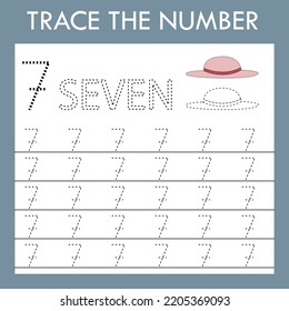  Number training write and count numbers. Exercises handwriting practice