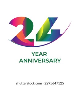 number twenty four 24th year anniversary logo
