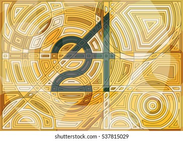 Number twenty four on abstract futuristic circles background as time infinity concept. 24 hours time motion symbol. Vector illustration. 