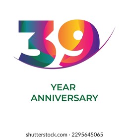 number twenty one 39th year anniversary logo