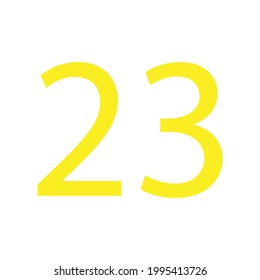 NUMBER TWENTY THREE SIMPLE CLIP ART VECTOR