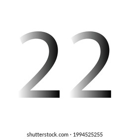 NUMBER TWENTY TWO SIMPLE CLIP ART VECTOR