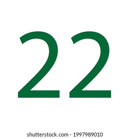 Number Twenty Two Simple Clip Art Stock Vector (Royalty Free) 1997989010 | Shutterstock