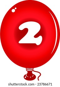 number two in balloon
