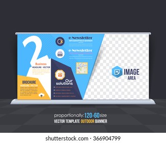 Number Two Concept Multicolored Business Theme Outdoor Banner Design, Advertising Background