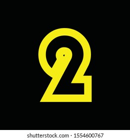 number two design template, with black background