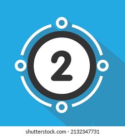 number two icon vector design