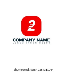 number two logo concept. Designed for your web site design, logo, app, UI