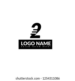 number two logo concept. Designed for your web site design, logo, app, UI
