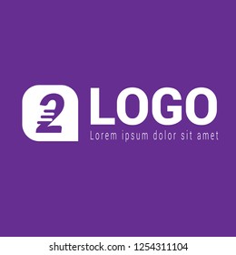 number two logo concept. Designed for your web site design, logo, app, UI
