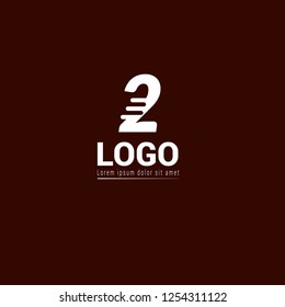 number two logo concept. Designed for your web site design, logo, app, UI