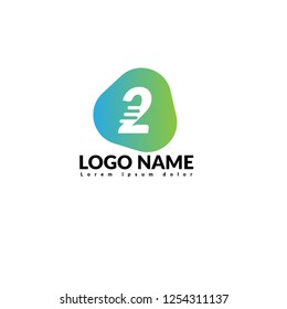 number two logo concept. Designed for your web site design, logo, app, UI