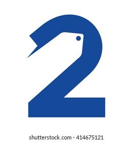 number two logo vector.