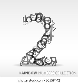 Number two made from various numbers - check my portfolio for other numbers