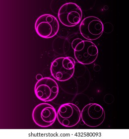 The number two in performance glowing ball. Vector illustration.