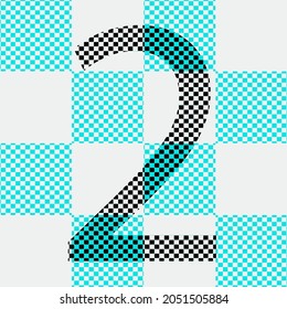 Número dos señales de imágenes vectoriales.