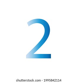 NUMBER TWO SIMPLE CLIP ART VECTOR