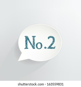 Number Two Speech Bubble