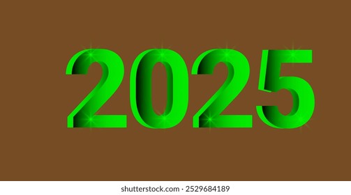 Número Dois Mil Vinte E Cinco 2025 Isolado Em Um Belo Fundo. Número Ilustração Vetorial 2025