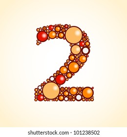 Number two. Vector illustration