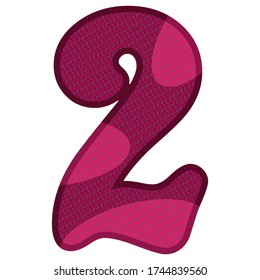 Number Two Vector Illustration. The Illustration Of Number Two Isolated On White Background