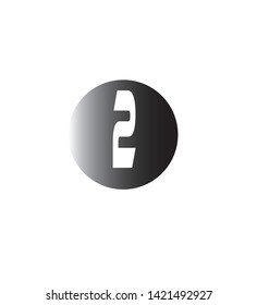 Number Two Vector Shape Circle Stock Vector (Royalty Free) 1421492927