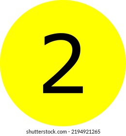 Number Two vector symbol. Decimal number 2.